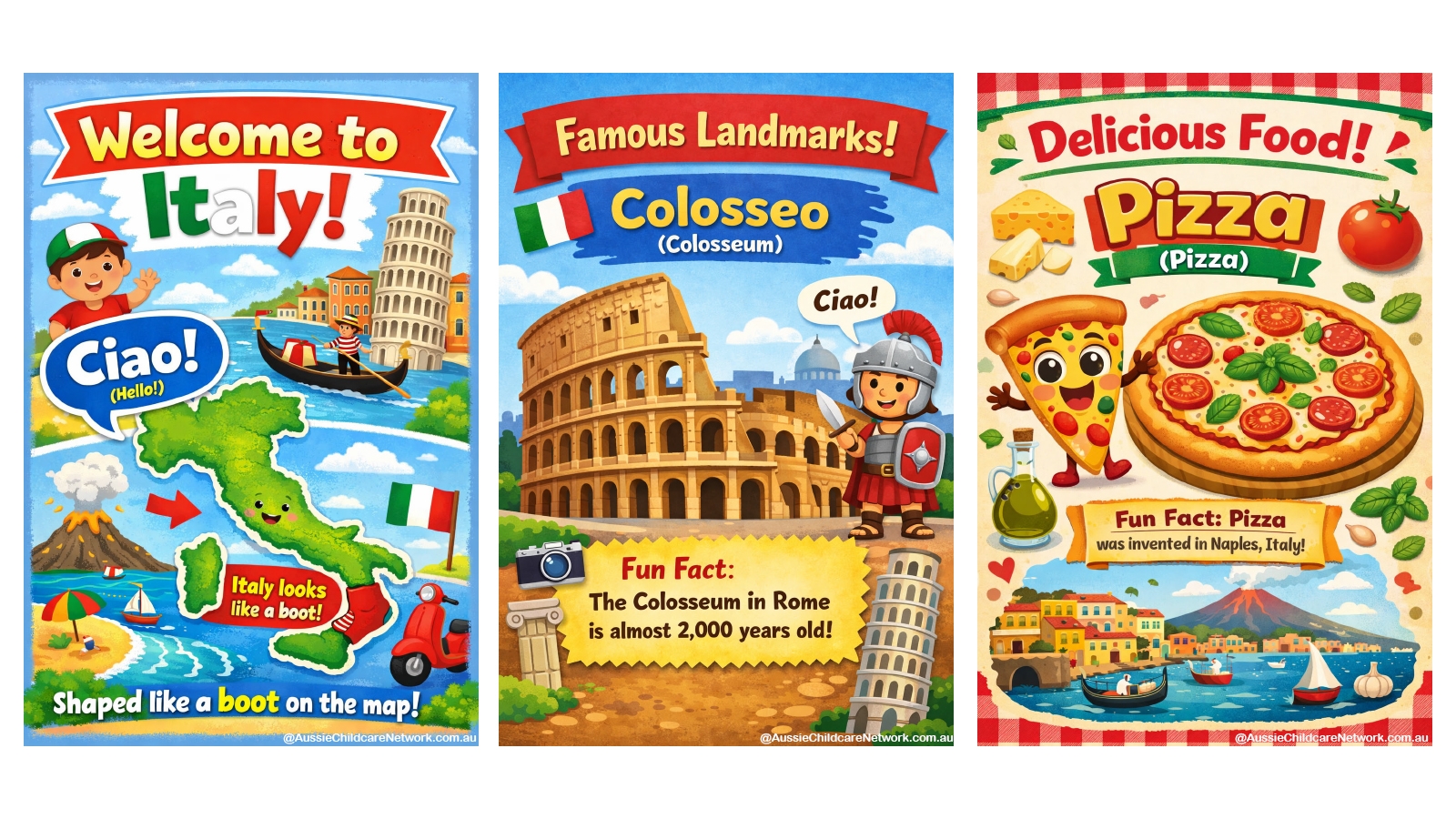 Italy for Kids Posters