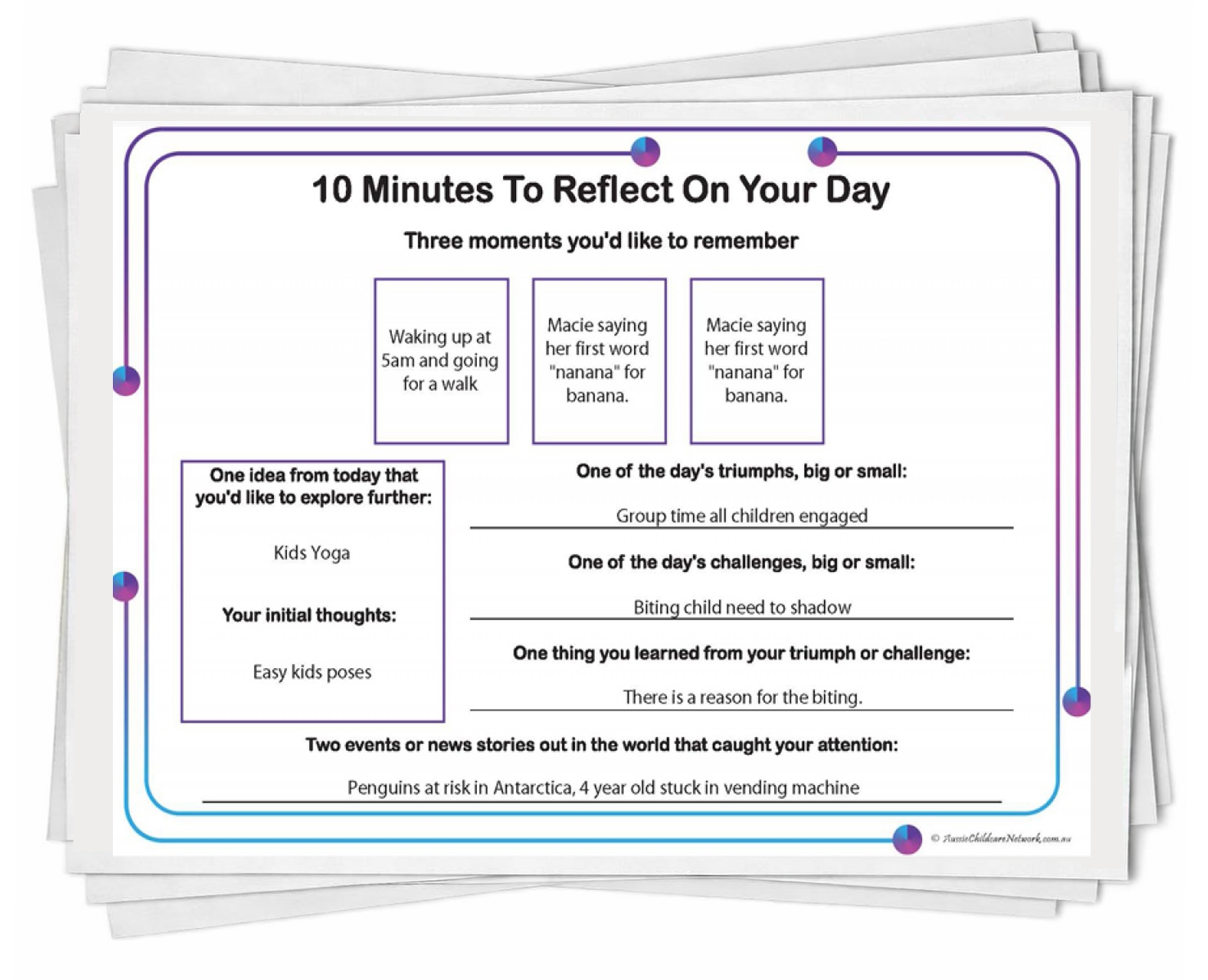 10 Minute Reflection