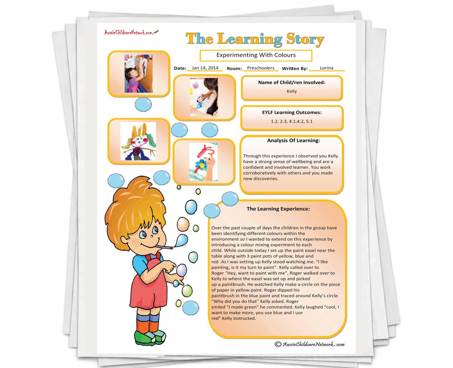 Learning Story - Bubbles