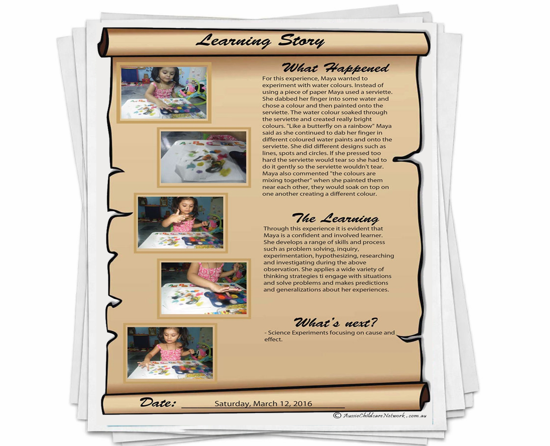 Learning Story Scroll