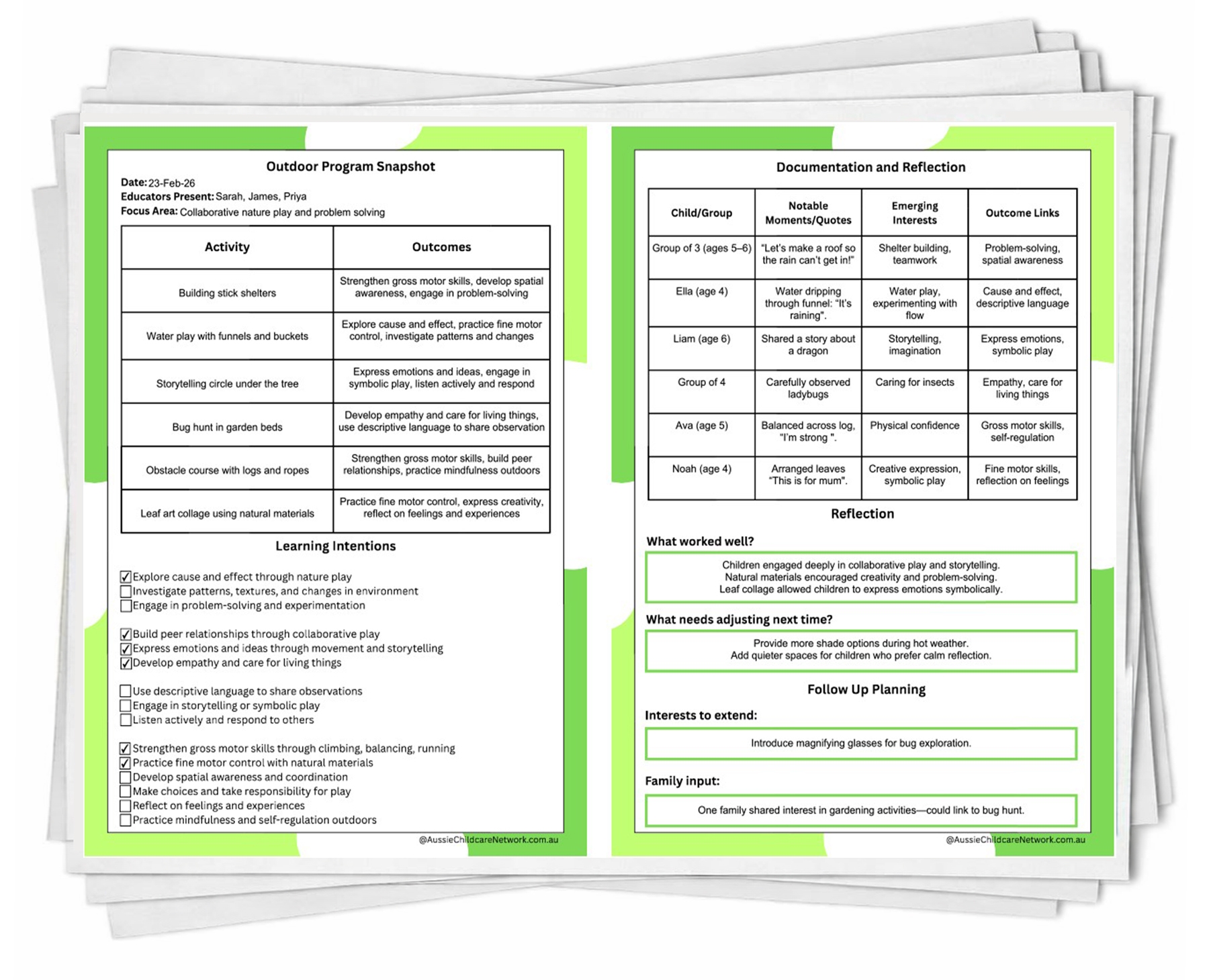 Outdoor Program Snapshot