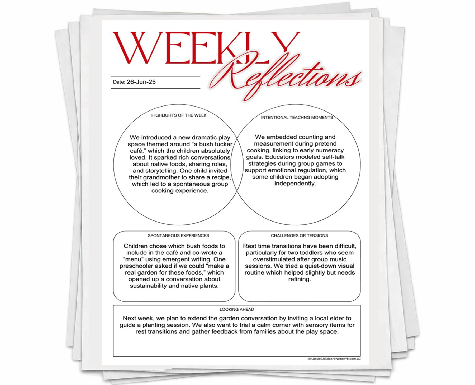 Weekly Reflection Red