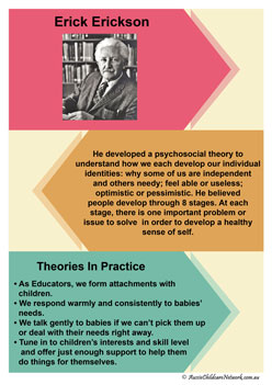 early childhood development child theorists erik erikson posters classroom display